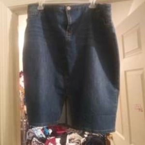 Cato blue denim skirt with slit size 26W